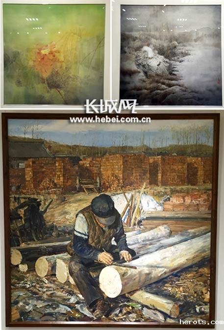 此次展出的教师作品。